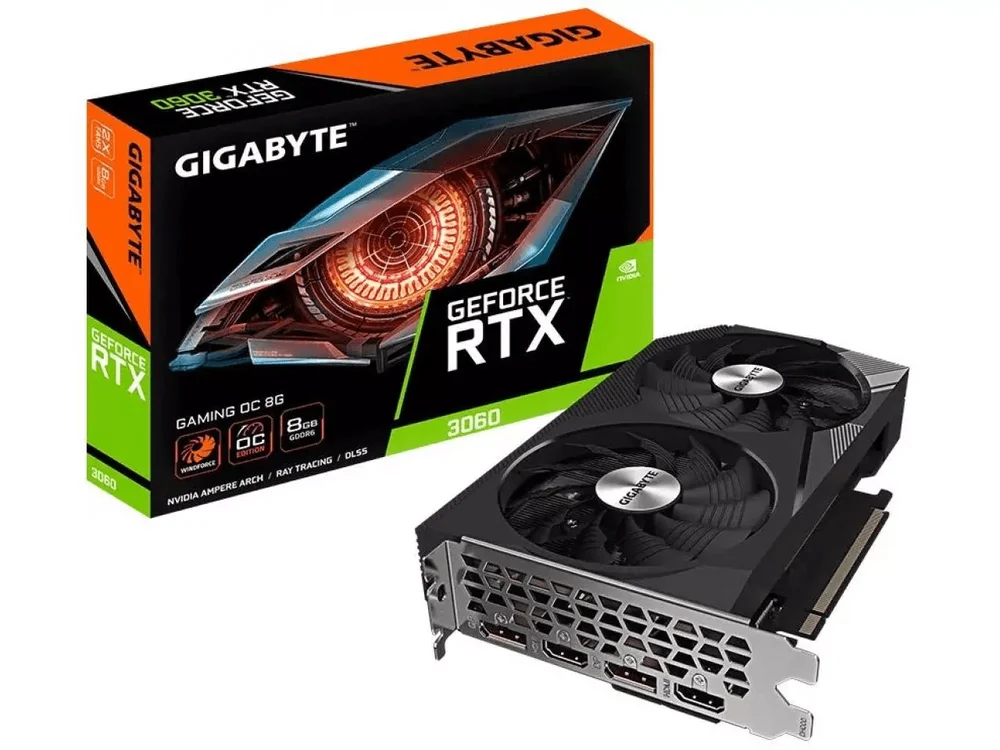 Placa de Vídeo GIGABYTE RTX 3060 GDDR6 128bits